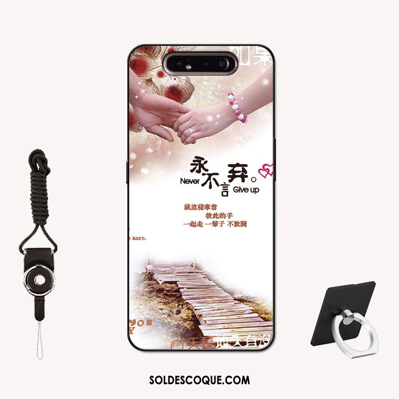 Coque Samsung Galaxy A80 Antidérapant Bordure Délavé En Daim Téléphone Portable Incassable En Vente