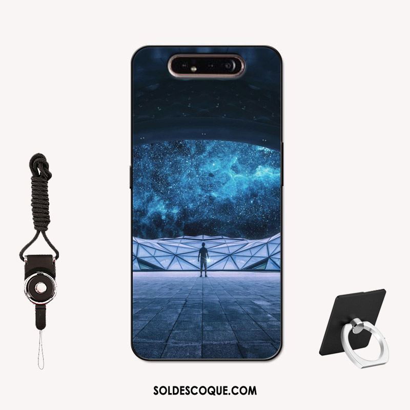 Coque Samsung Galaxy A80 Antidérapant Bordure Délavé En Daim Téléphone Portable Incassable En Vente