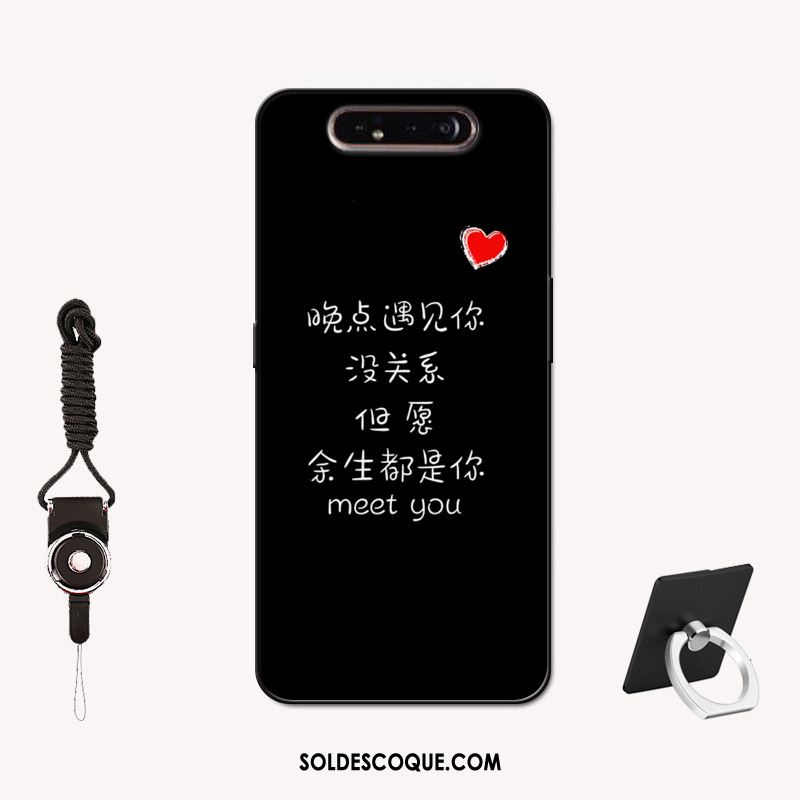 Coque Samsung Galaxy A80 Antidérapant Bordure Délavé En Daim Téléphone Portable Incassable En Vente