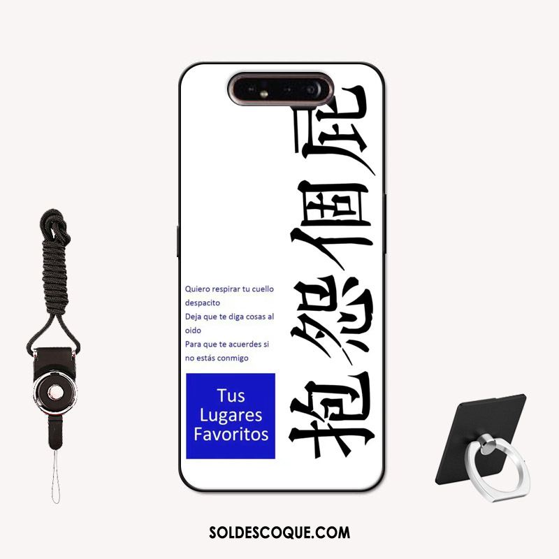 Coque Samsung Galaxy A80 Antidérapant Bordure Délavé En Daim Téléphone Portable Incassable En Vente