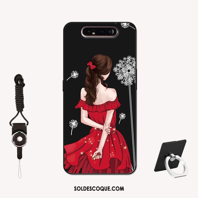 Coque Samsung Galaxy A80 Antidérapant Bordure Délavé En Daim Téléphone Portable Incassable En Vente