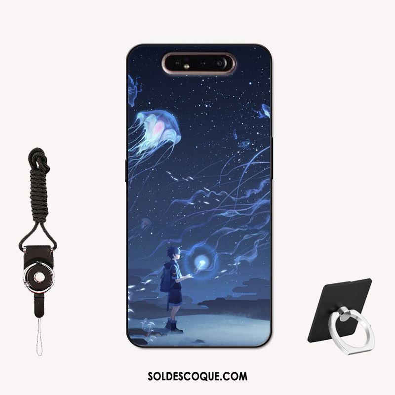 Coque Samsung Galaxy A80 Antidérapant Bordure Délavé En Daim Téléphone Portable Incassable En Vente