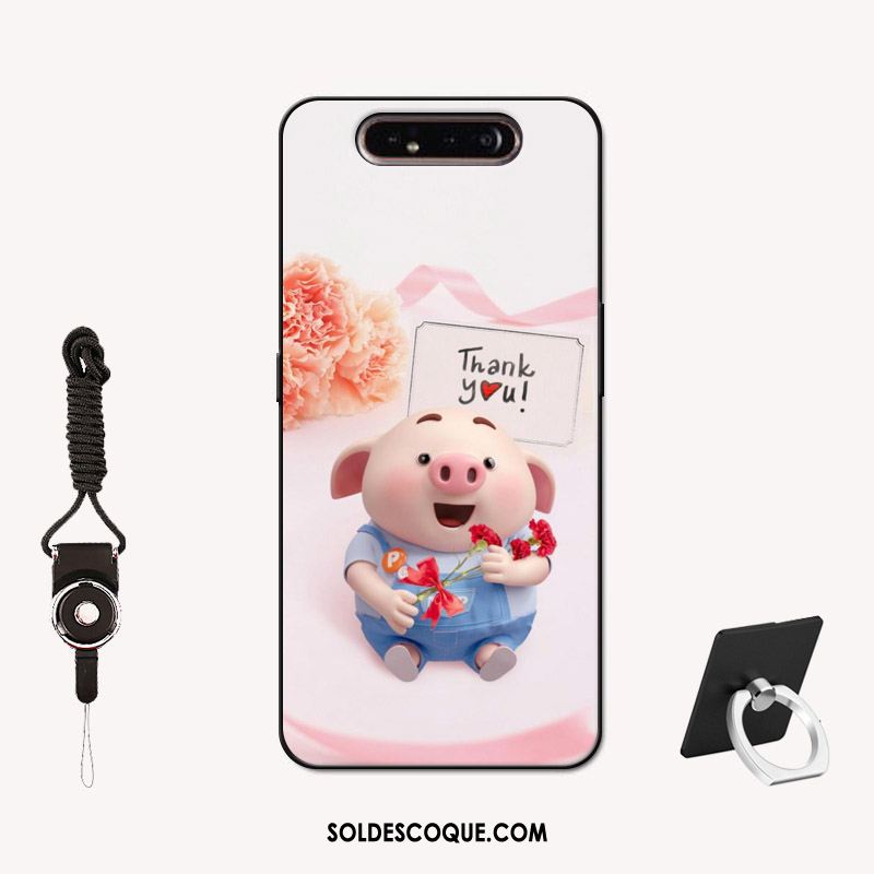 Coque Samsung Galaxy A80 Antidérapant Bordure Délavé En Daim Téléphone Portable Incassable En Vente