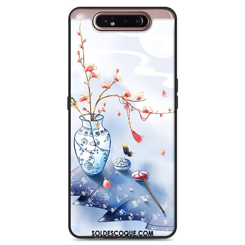 Coque Samsung Galaxy A80 Fleurs Téléphone Portable Fluide Doux Protection Étoile En Vente