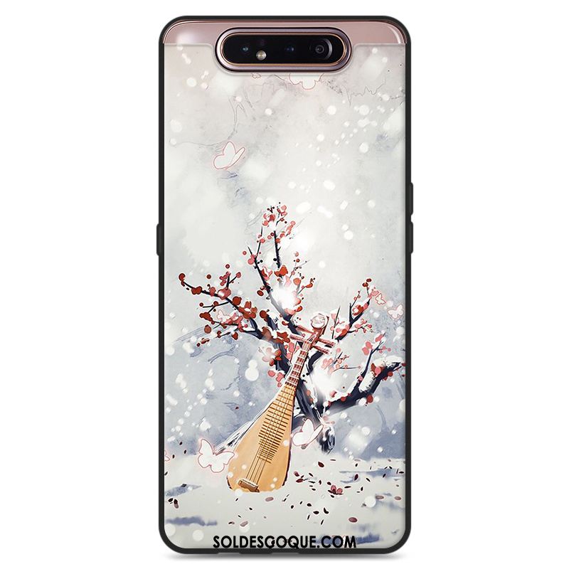 Coque Samsung Galaxy A80 Fleurs Téléphone Portable Fluide Doux Protection Étoile En Vente