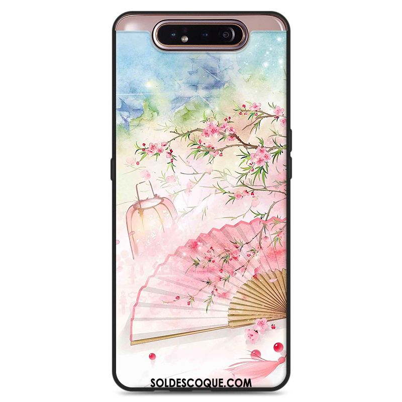 Coque Samsung Galaxy A80 Fleurs Téléphone Portable Fluide Doux Protection Étoile En Vente