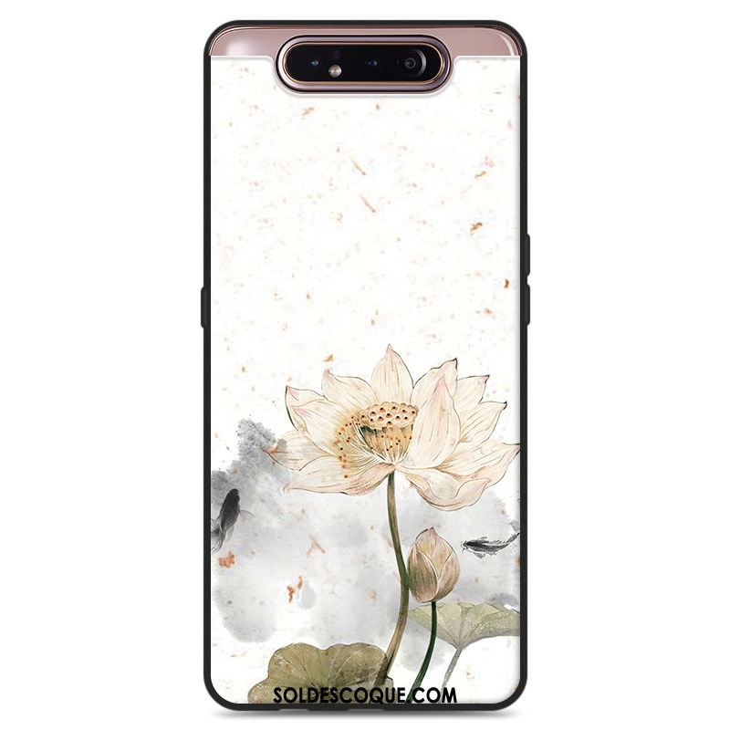 Coque Samsung Galaxy A80 Fleurs Téléphone Portable Fluide Doux Protection Étoile En Vente