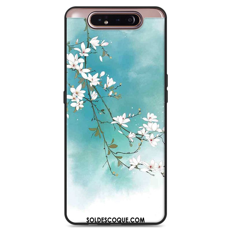 Coque Samsung Galaxy A80 Fleurs Téléphone Portable Fluide Doux Protection Étoile En Vente