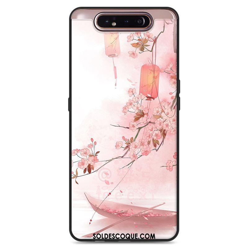 Coque Samsung Galaxy A80 Fleurs Téléphone Portable Fluide Doux Protection Étoile En Vente