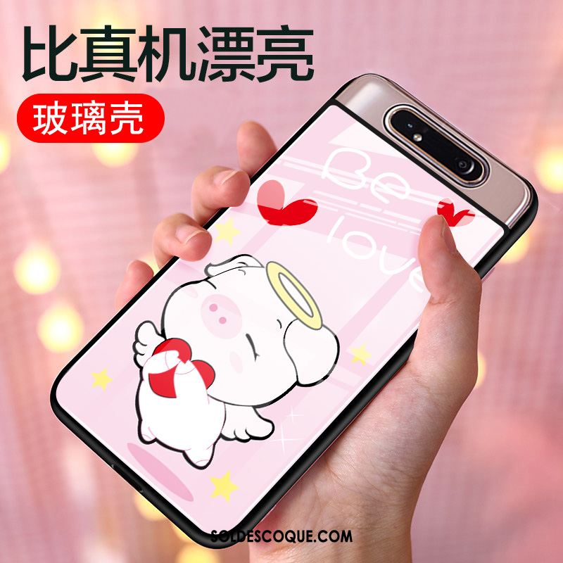 Coque Samsung Galaxy A80 Incassable Rose Étui Téléphone Portable Tout Compris Pas Cher