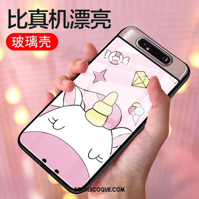 Coque Samsung Galaxy A80 Incassable Rose Étui Téléphone Portable Tout Compris Pas Cher