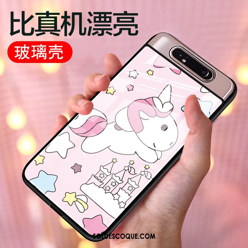 Coque Samsung Galaxy A80 Incassable Rose Étui Téléphone Portable Tout Compris Pas Cher