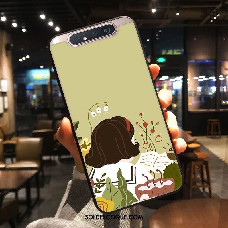 Coque Samsung Galaxy A80 Protection Dessin Animé Rose Étoile Personnalisé Housse Pas Cher