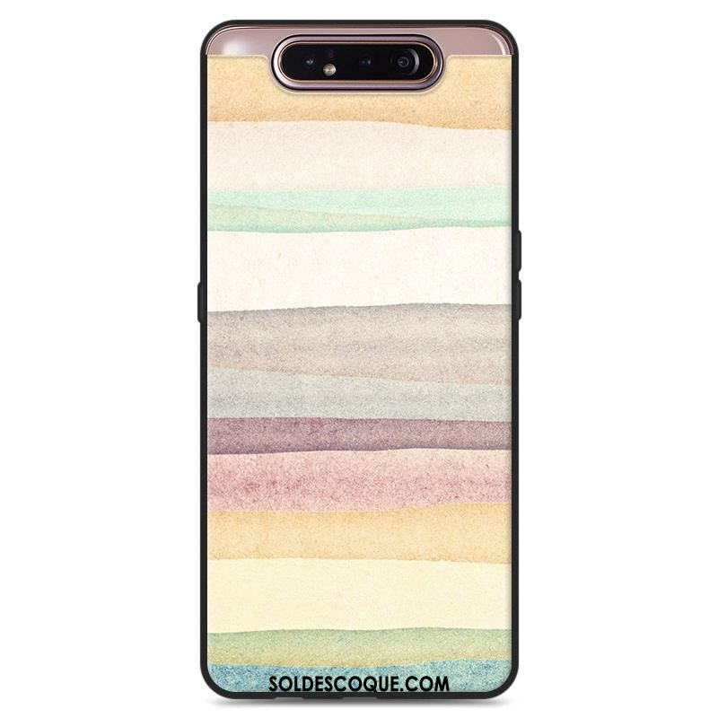 Coque Samsung Galaxy A80 Rose Richesse Étoile Protection Chat Pas Cher