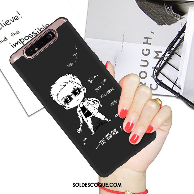 Coque Samsung Galaxy A80 Téléphone Portable Protection Noir Créatif Dessin Animé Housse Pas Cher