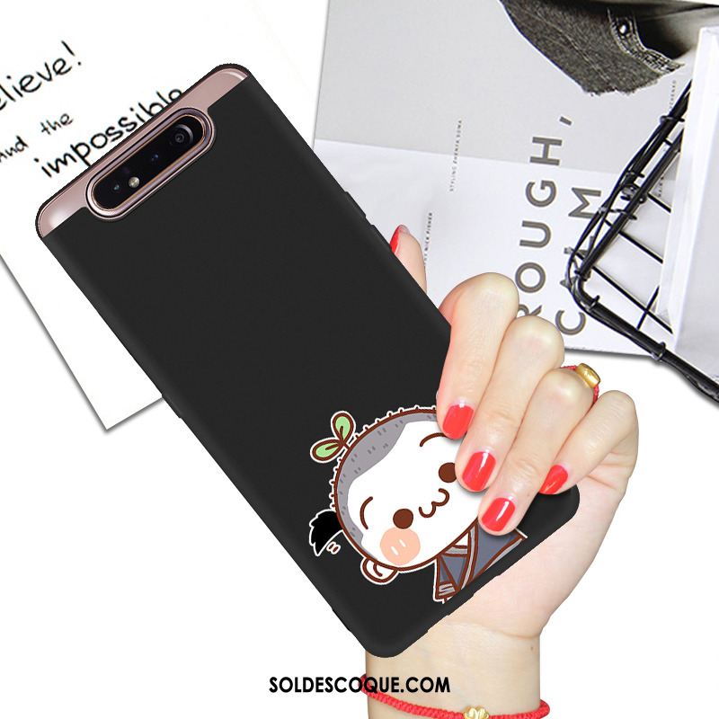 Coque Samsung Galaxy A80 Téléphone Portable Protection Noir Créatif Dessin Animé Housse Pas Cher