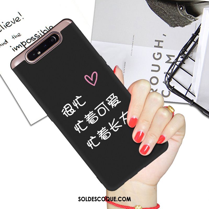 Coque Samsung Galaxy A80 Téléphone Portable Protection Noir Créatif Dessin Animé Housse Pas Cher