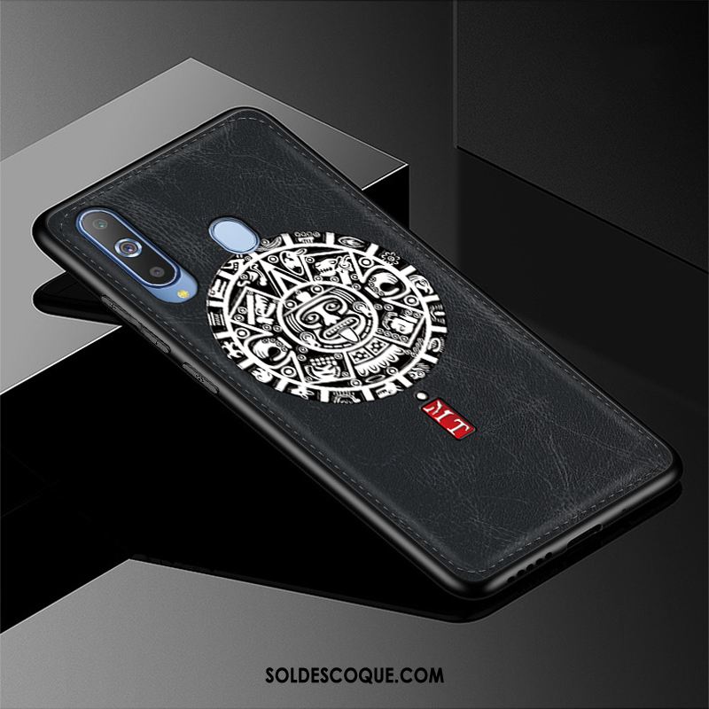 Coque Samsung Galaxy A8s Amoureux Gris Cuir Téléphone Portable Modèle Fleurie France