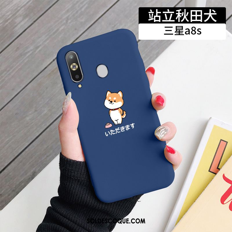 Coque Samsung Galaxy A8s Charmant Très Mince Dessin Animé Étui Vert Pas Cher