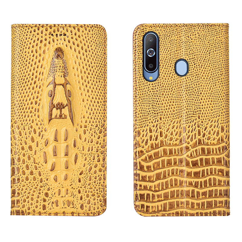 Coque Samsung Galaxy A8s Incassable Étoile Étui Étui En Cuir Jaune Pas Cher