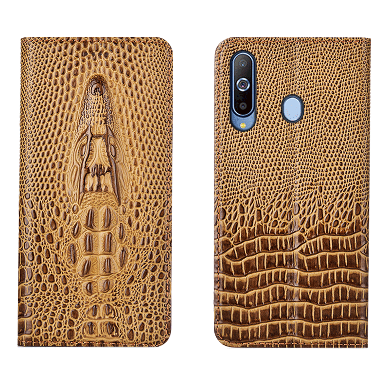 Coque Samsung Galaxy A8s Incassable Étoile Étui Étui En Cuir Jaune Pas Cher