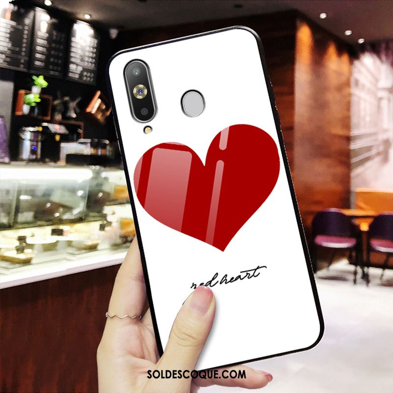 Coque Samsung Galaxy A8s Marque De Tendance Protection Simple Miroir Net Rouge Housse En Ligne