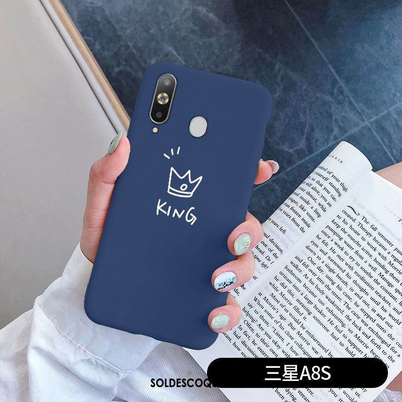 Coque Samsung Galaxy A8s Net Rouge Vent Délavé En Daim Incassable Charmant En Vente