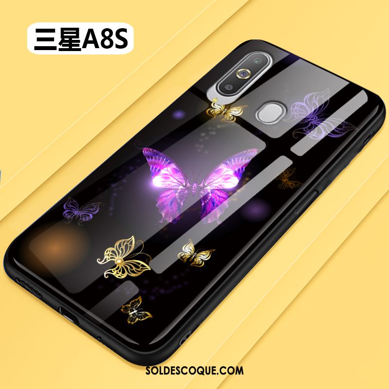 Coque Samsung Galaxy A8s Personnalité Simple Mode Difficile Noir Pas Cher