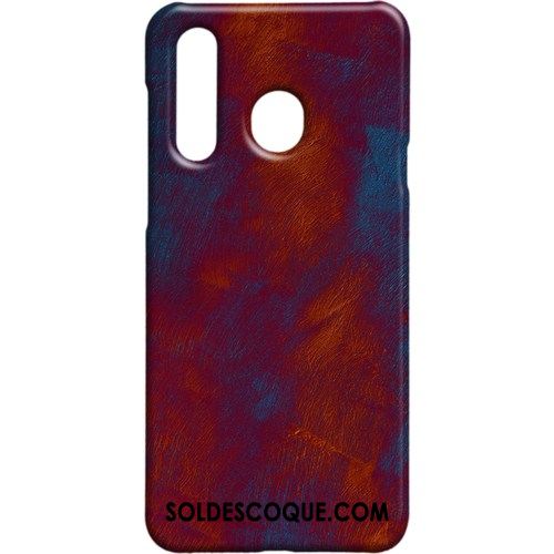 Coque Samsung Galaxy A8s Protection Métal Délavé En Daim Étui Vent Pas Cher