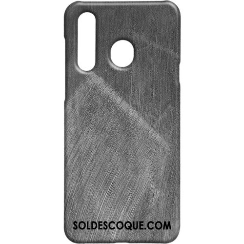 Coque Samsung Galaxy A8s Protection Métal Délavé En Daim Étui Vent Pas Cher