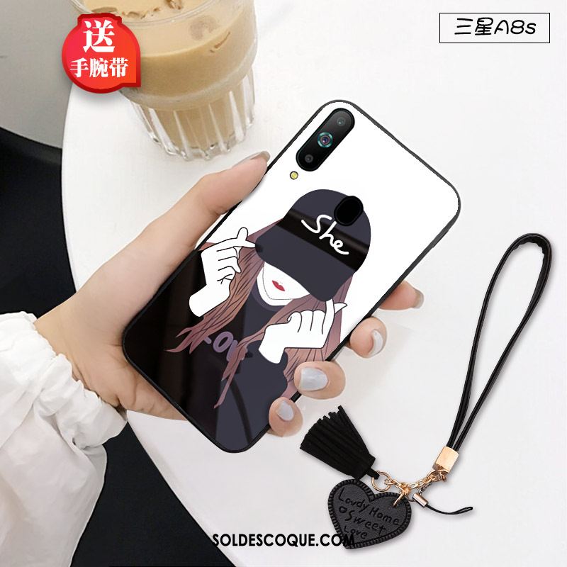 Coque Samsung Galaxy A8s Rose Étui Marque De Tendance Dessin Animé Petit France