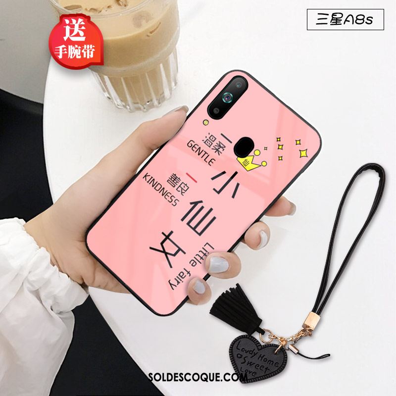 Coque Samsung Galaxy A8s Rose Étui Marque De Tendance Dessin Animé Petit France