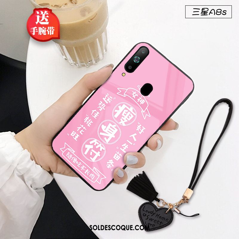 Coque Samsung Galaxy A8s Rose Étui Marque De Tendance Dessin Animé Petit France