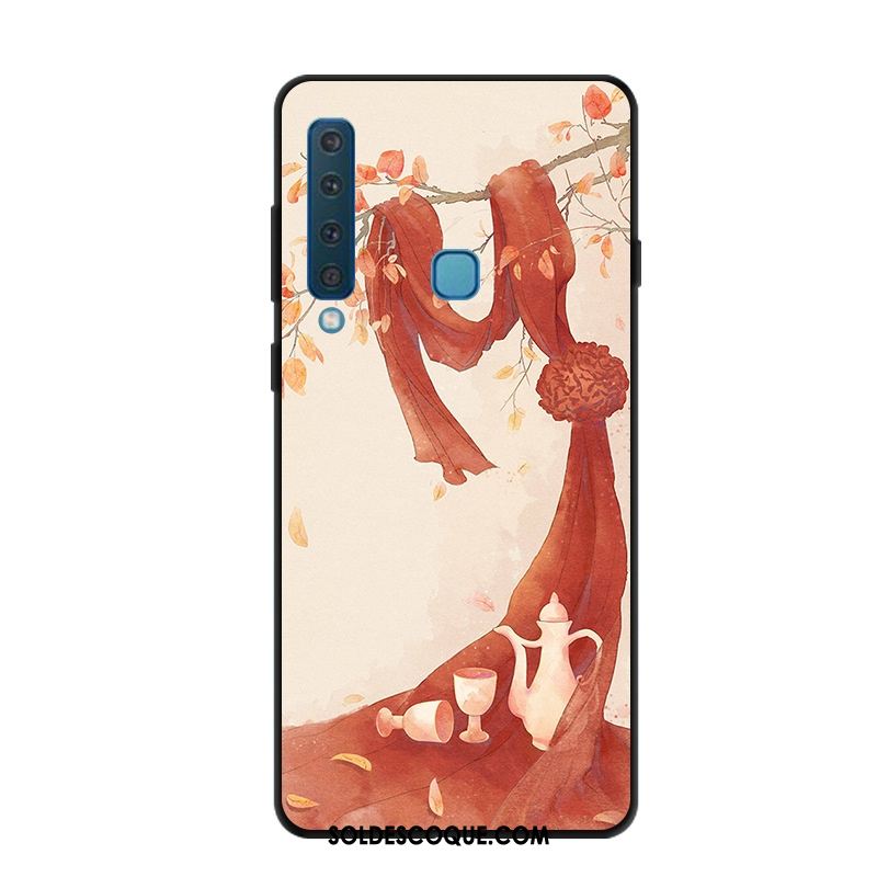 Coque Samsung Galaxy A9 2018 Bleu Vintage Téléphone Portable Peinture Étoile En Ligne