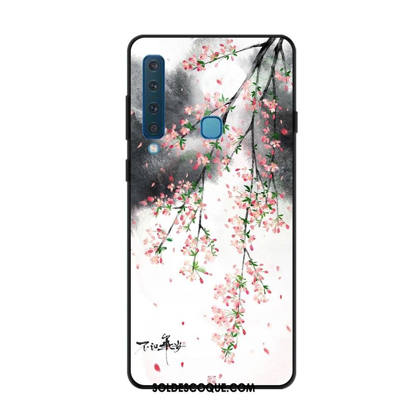 Coque Samsung Galaxy A9 2018 Bleu Vintage Téléphone Portable Peinture Étoile En Ligne