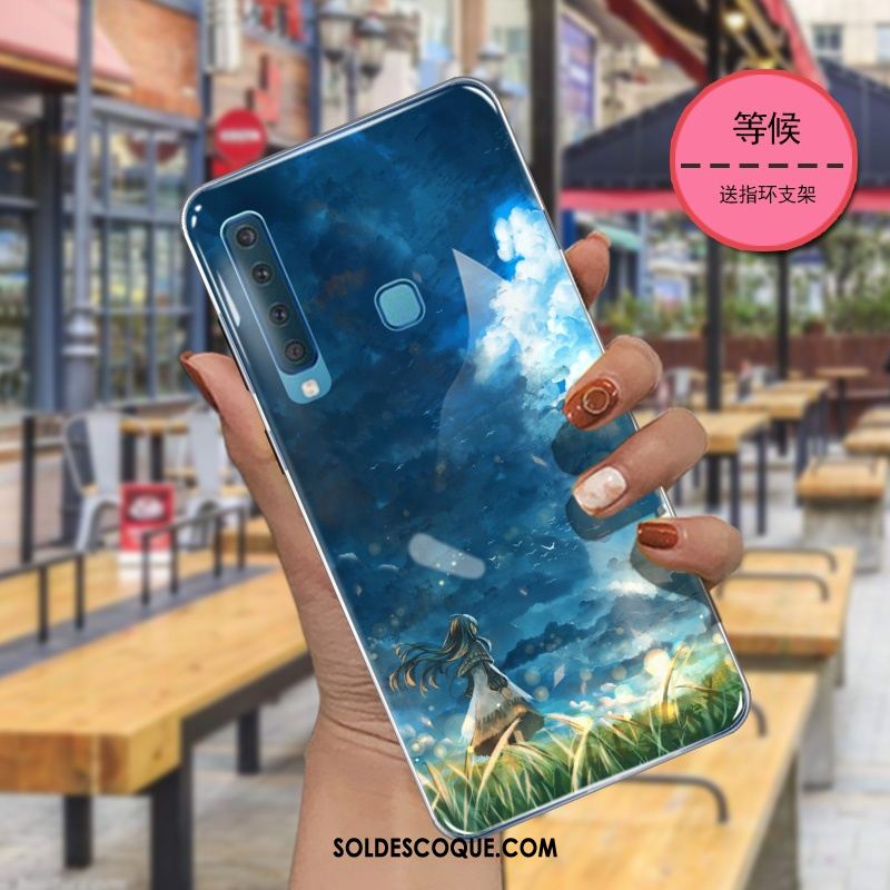 Coque Samsung Galaxy A9 2018 Net Rouge Étui Dessin Animé Étoile Fluide Doux En Vente