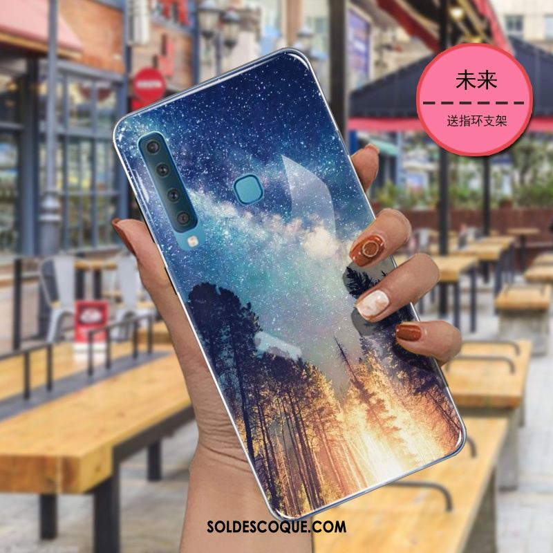 Coque Samsung Galaxy A9 2018 Net Rouge Étui Dessin Animé Étoile Fluide Doux En Vente