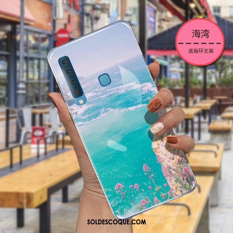 Coque Samsung Galaxy A9 2018 Net Rouge Étui Dessin Animé Étoile Fluide Doux En Vente