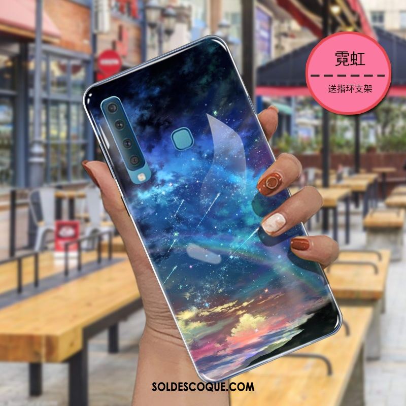 Coque Samsung Galaxy A9 2018 Net Rouge Étui Dessin Animé Étoile Fluide Doux En Vente