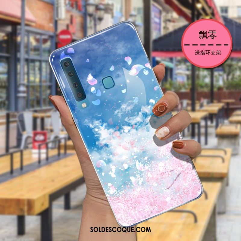 Coque Samsung Galaxy A9 2018 Net Rouge Étui Dessin Animé Étoile Fluide Doux En Vente