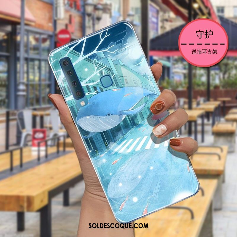 Coque Samsung Galaxy A9 2018 Net Rouge Étui Dessin Animé Étoile Fluide Doux En Vente