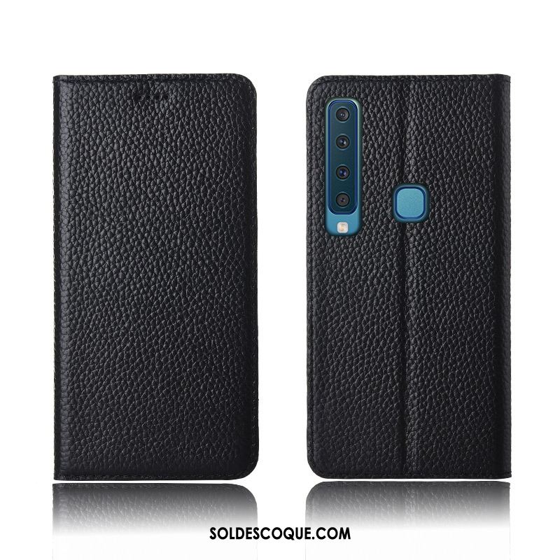 Coque Samsung Galaxy A9 2018 Protection Litchi Fluide Doux Silicone Téléphone Portable Pas Cher