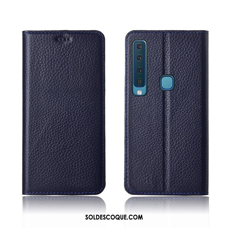 Coque Samsung Galaxy A9 2018 Protection Litchi Fluide Doux Silicone Téléphone Portable Pas Cher