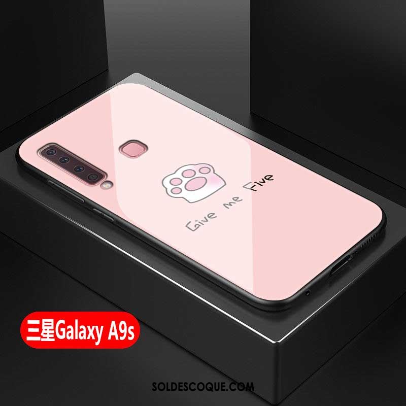 Coque Samsung Galaxy A9 2018 Protection Rose Difficile Verre Petit Pas Cher