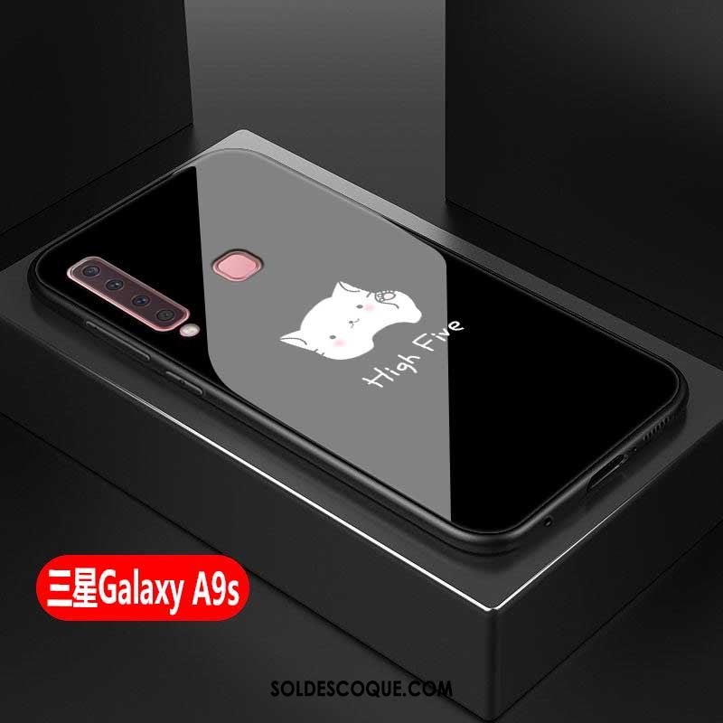 Coque Samsung Galaxy A9 2018 Protection Rose Difficile Verre Petit Pas Cher