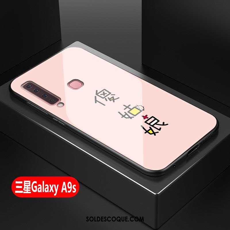 Coque Samsung Galaxy A9 2018 Protection Rose Difficile Verre Petit Pas Cher