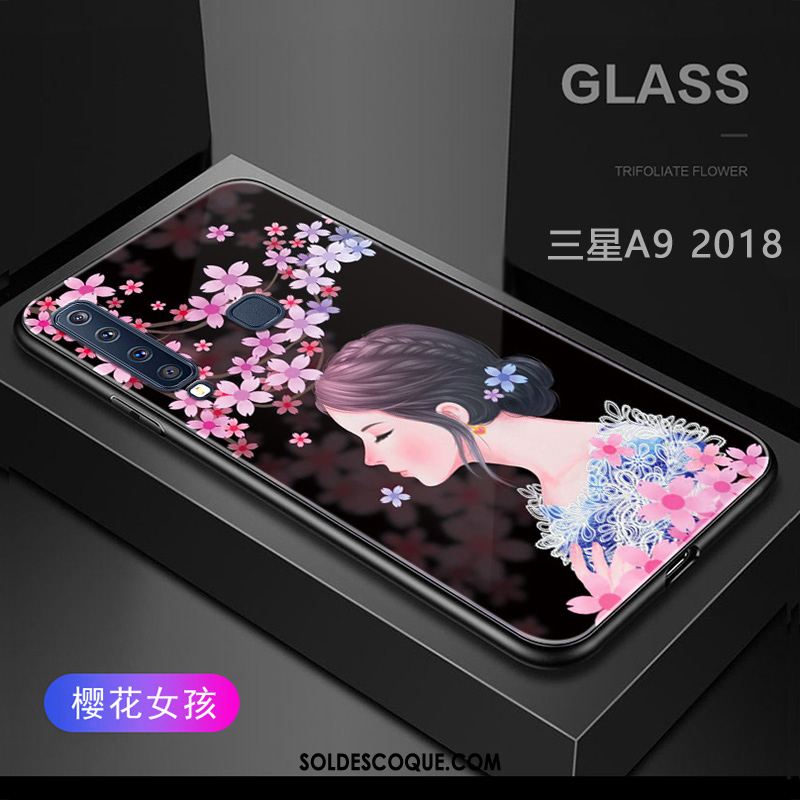 Coque Samsung Galaxy A9 2018 Protection Violet Téléphone Portable Fluide Doux Tendance Pas Cher