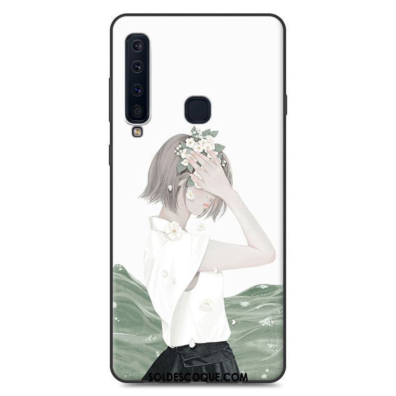 Coque Samsung Galaxy A9 2018 Rose Fluide Doux Incassable Téléphone Portable Étoile Soldes