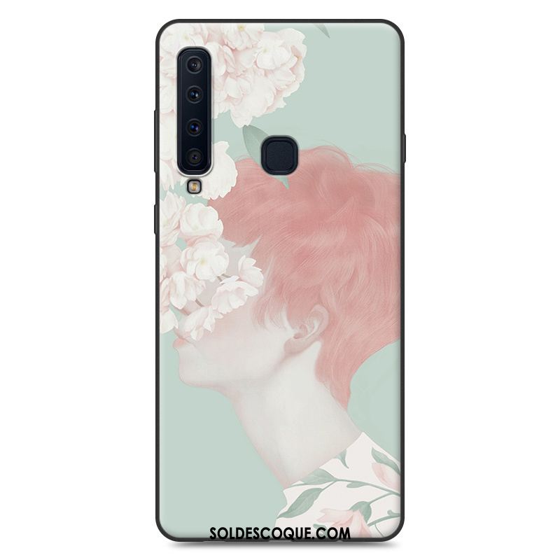 Coque Samsung Galaxy A9 2018 Rose Fluide Doux Incassable Téléphone Portable Étoile Soldes