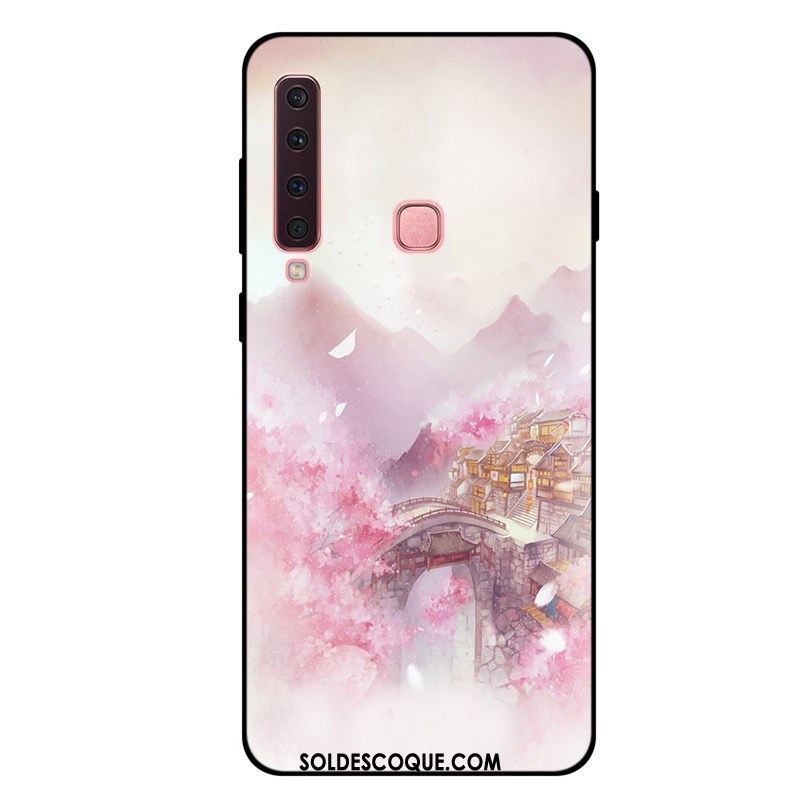 Coque Samsung Galaxy A9 2018 Tout Compris Bleu Téléphone Portable Étoile Étui Pas Cher